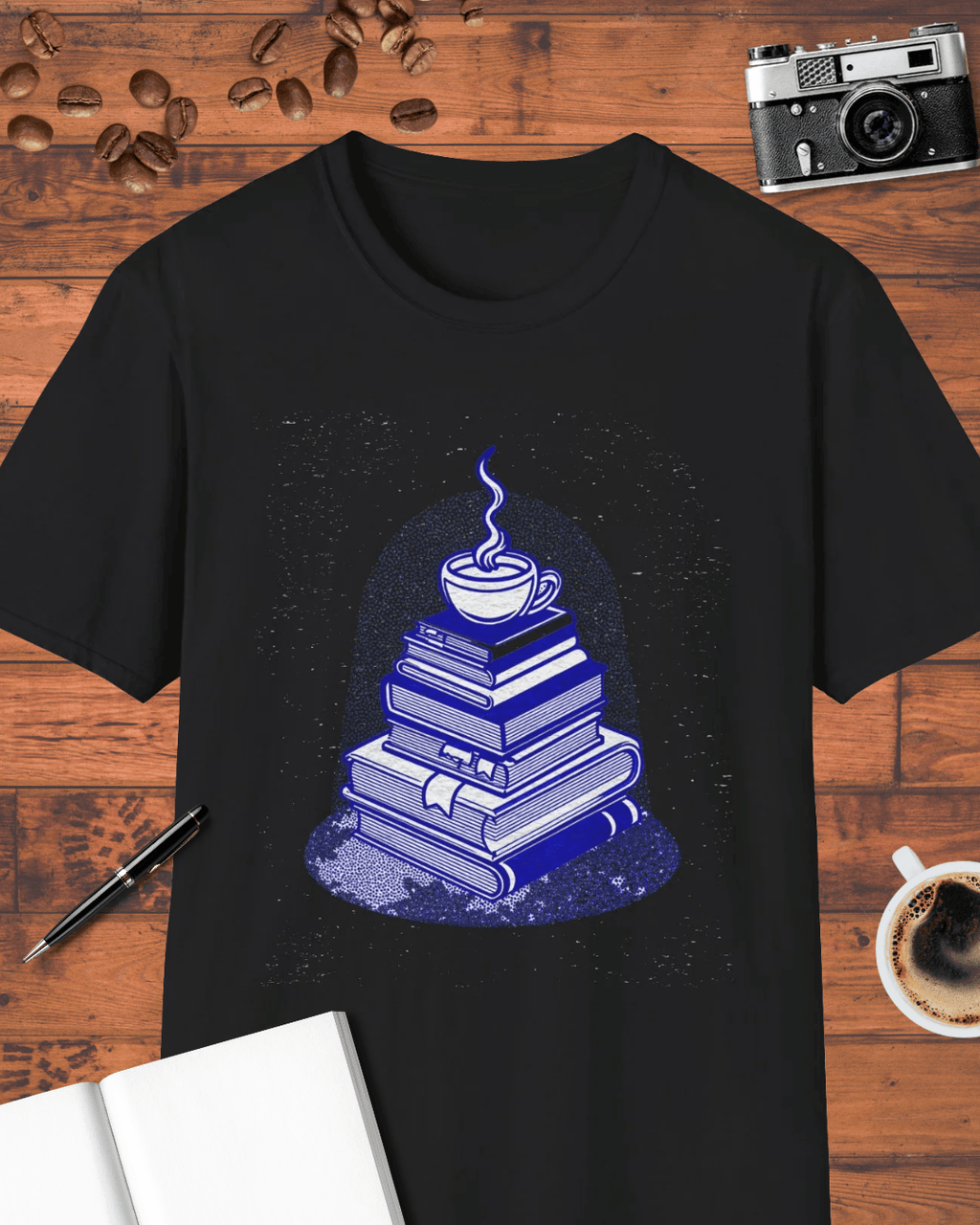 Coffee & Books Stack T-Shirt
