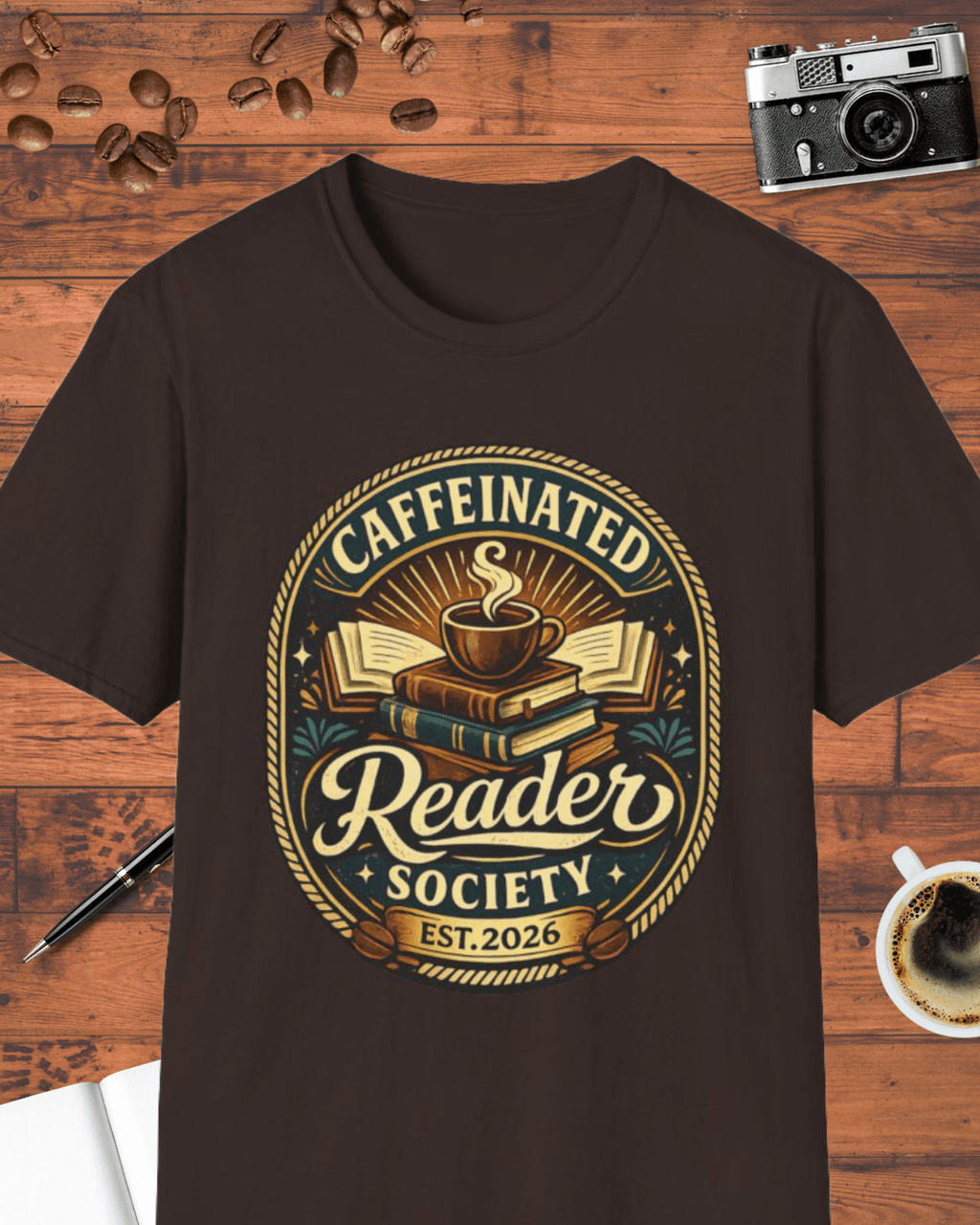 Caffeinated Reader Society T-Shirt