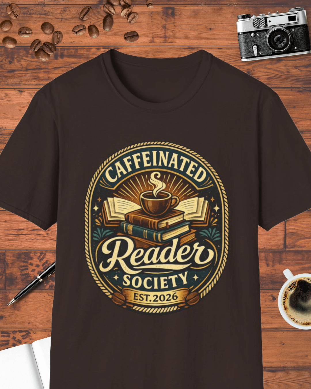 Caffeinated Reader Society T-Shirt