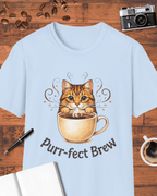 Purr-fect Brew Cat T-Shirt