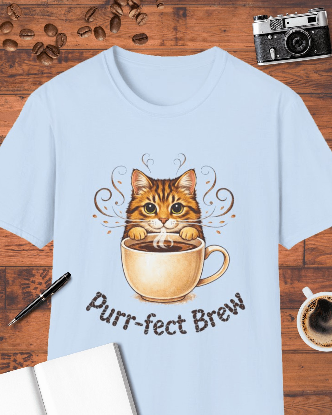 Purr-fect Brew Cat T-Shirt