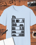 Bookshelf & Coffee Cup T-Shirt
