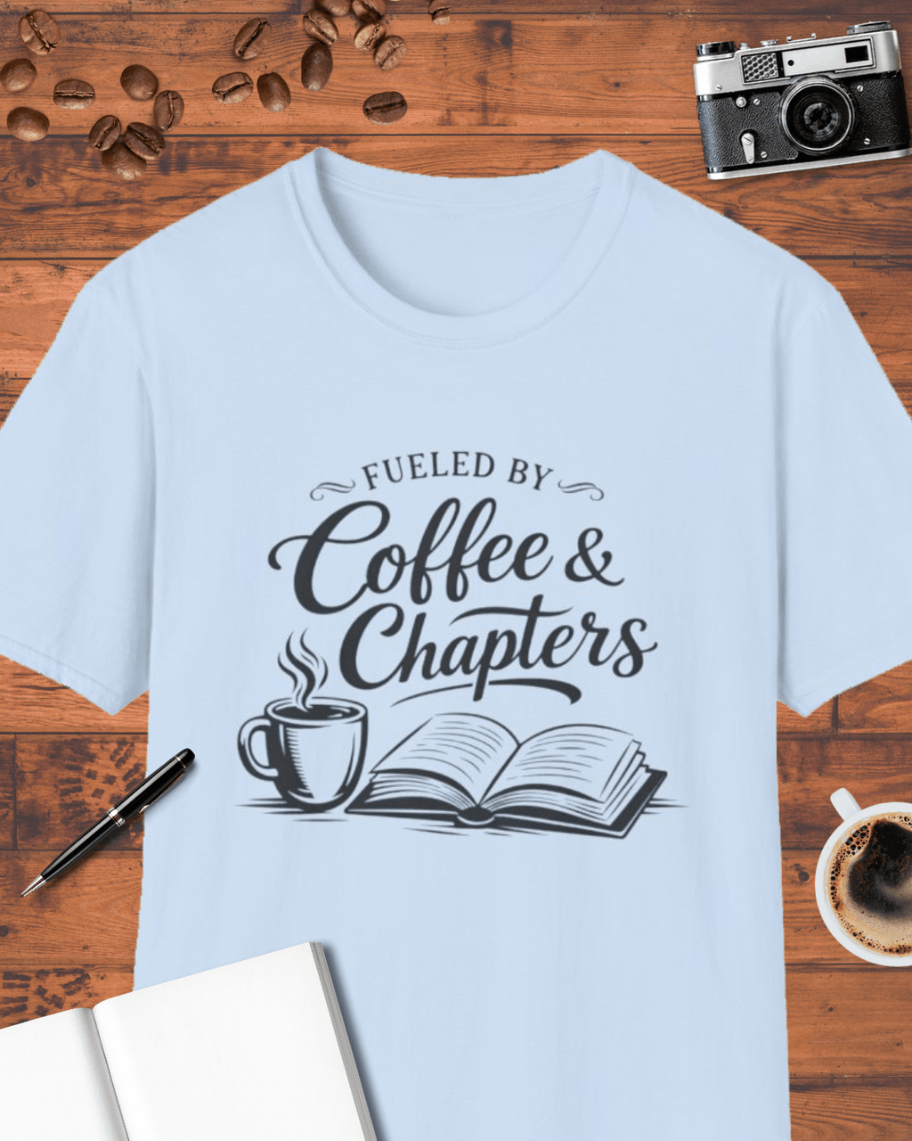 Fueled by Coffee and Chapters T-Shirt