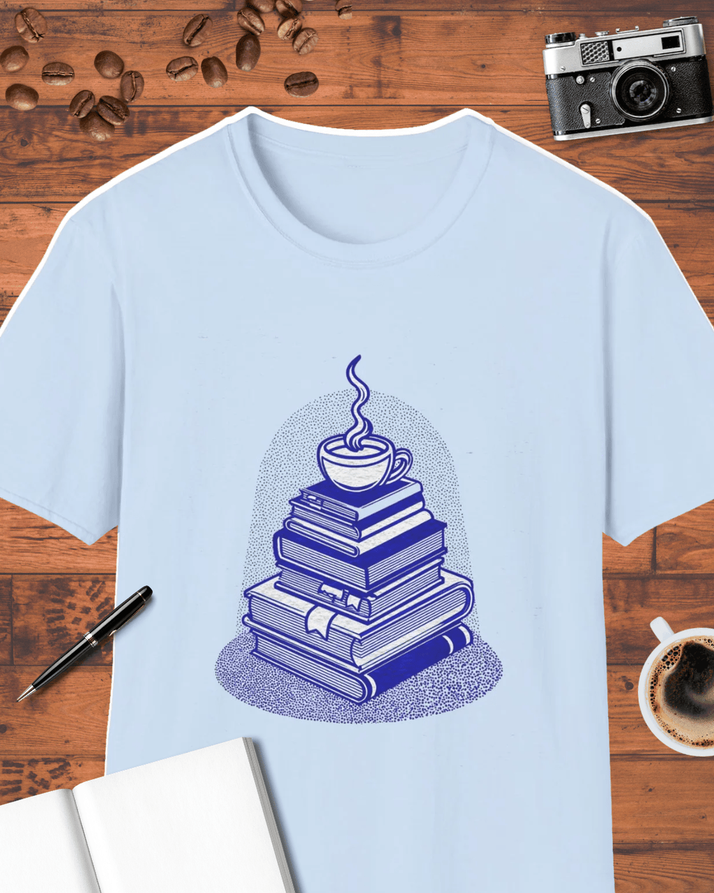 Coffee & Books Stack T-Shirt