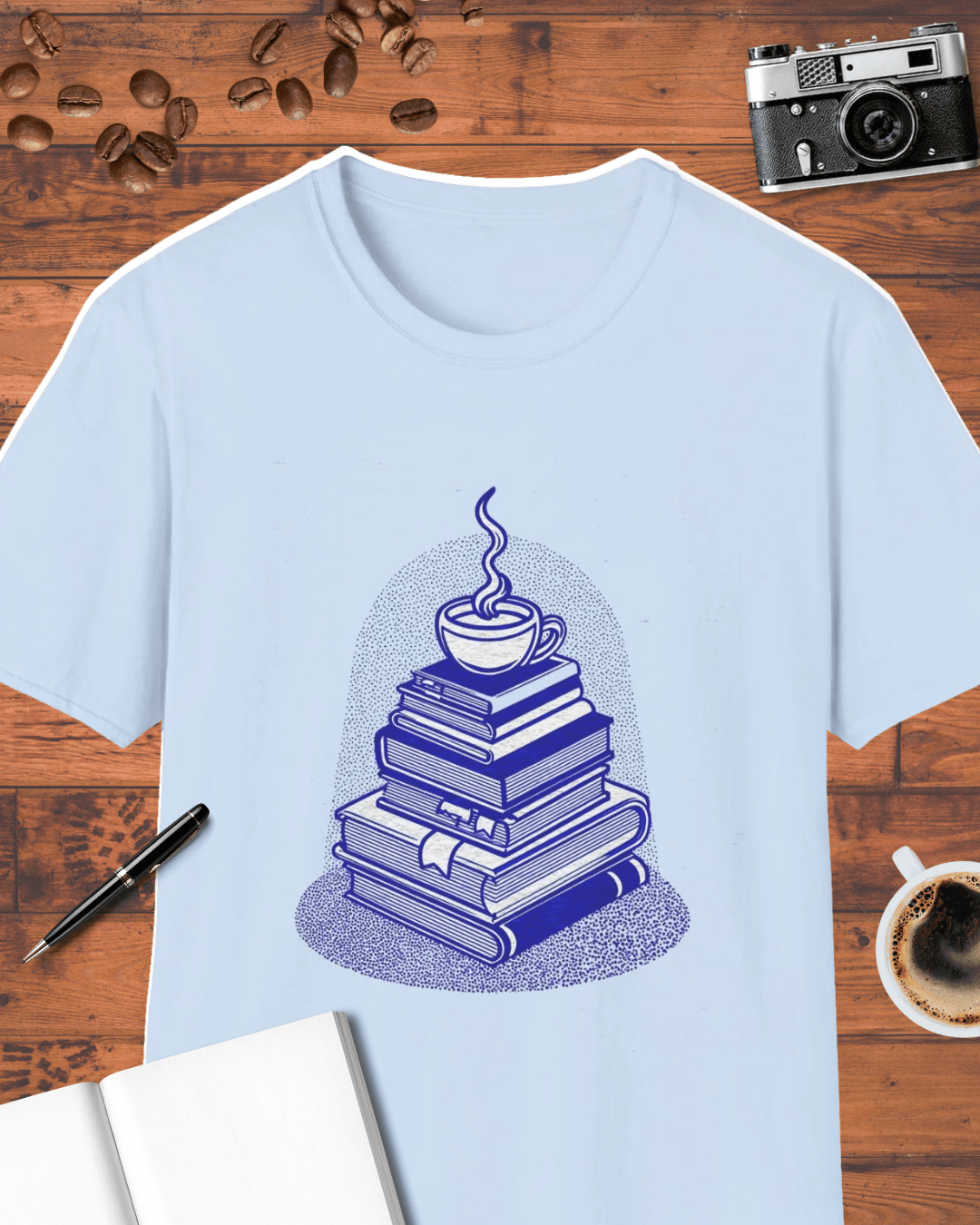 Coffee & Books Stack T-Shirt
