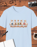 Five Geese Drinking Coffee T-Shirt