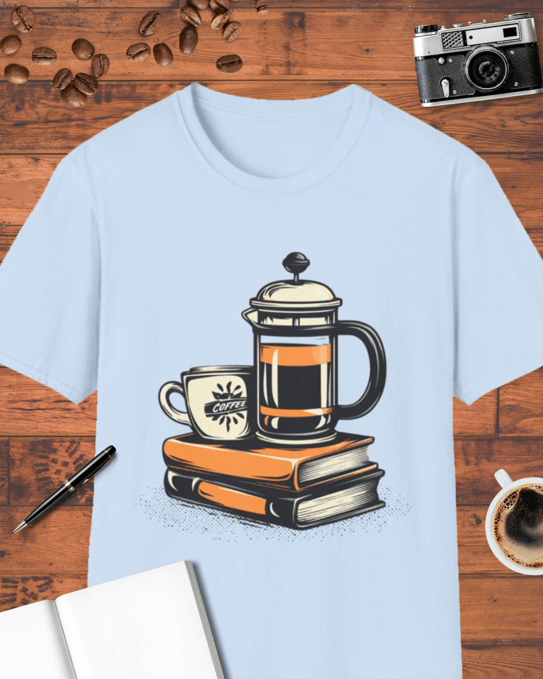 French Press & Books T-Shirt