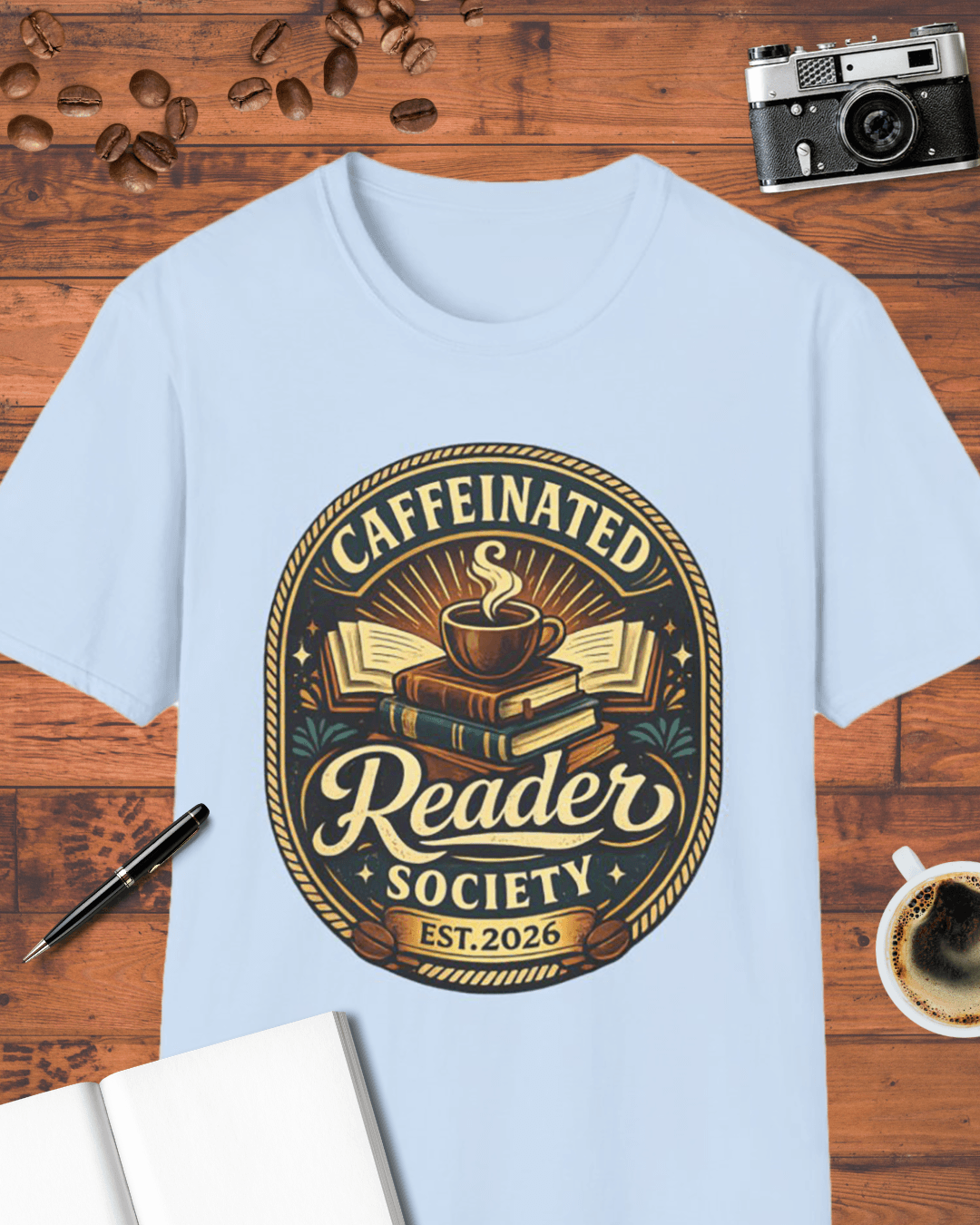 Caffeinated Reader Society T-Shirt