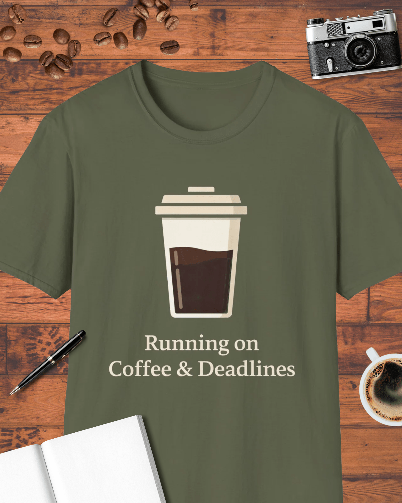Running on Coffee and Deadlines T-Shirt