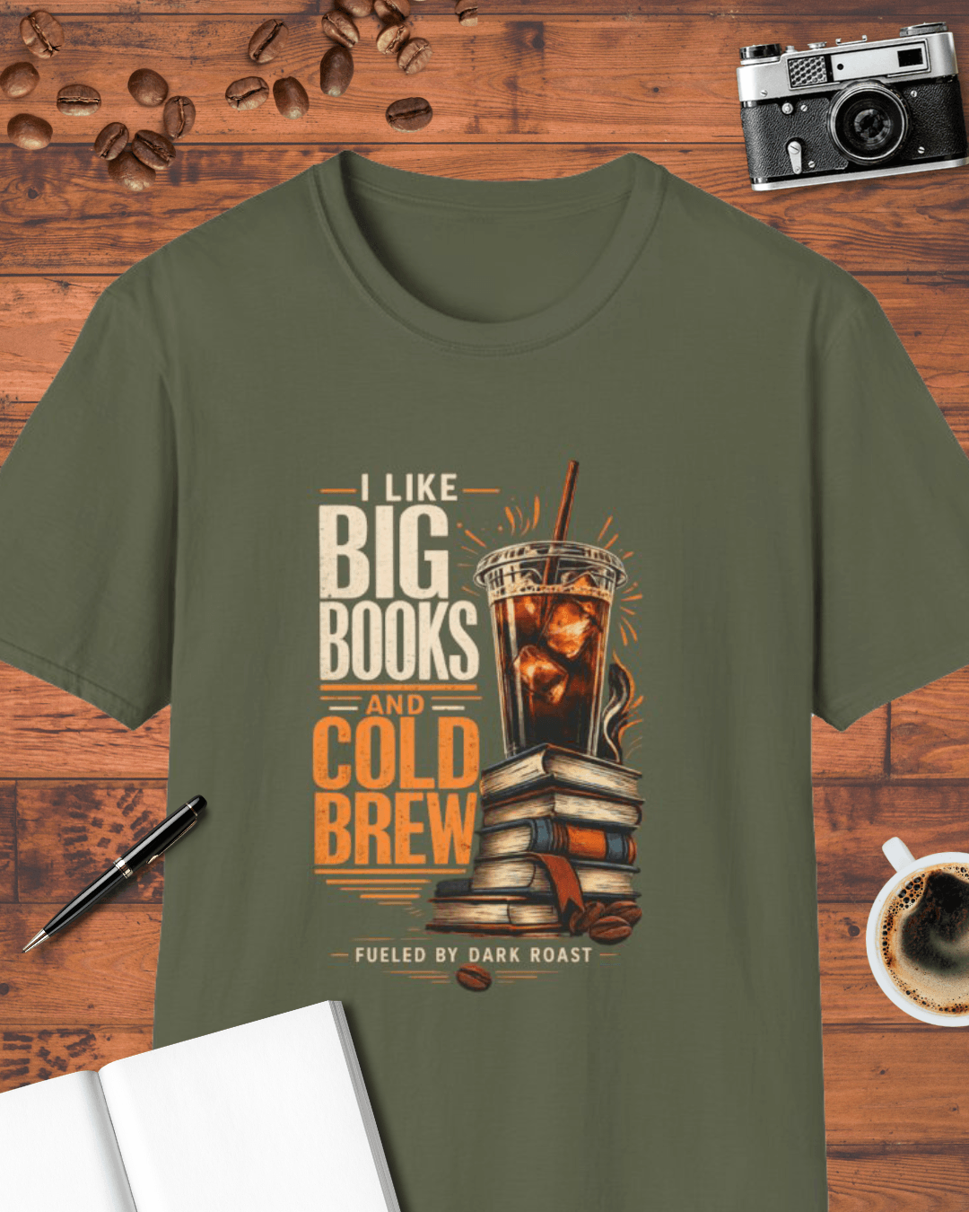 I Like Big Books and Cold Brew T-Shirt