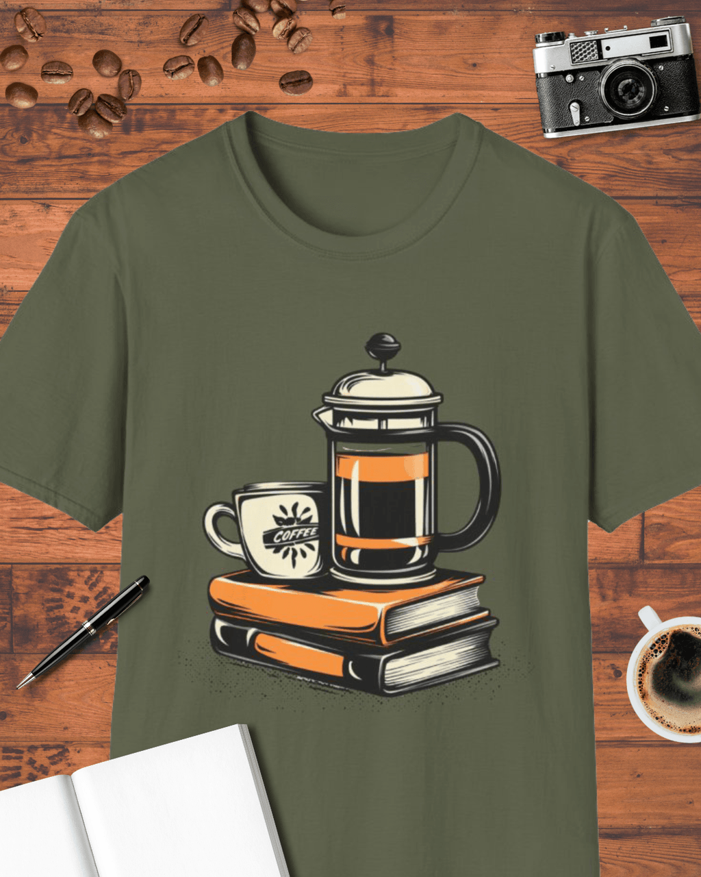 French Press & Books T-Shirt