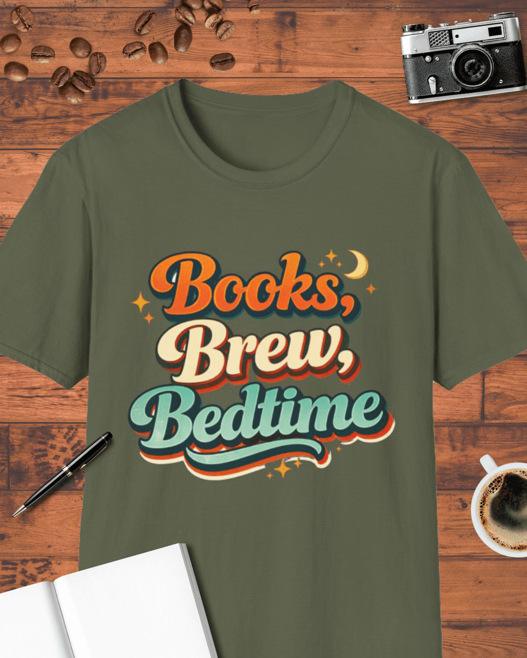 Books Brew Bedtime T-Shirt