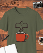 Line Art Coffee Cup T-Shirt