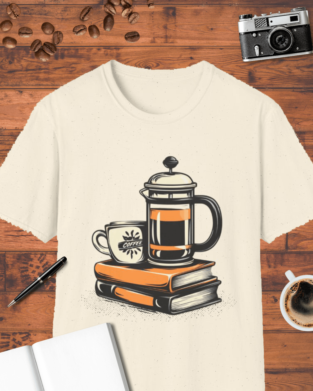 French Press & Books T-Shirt