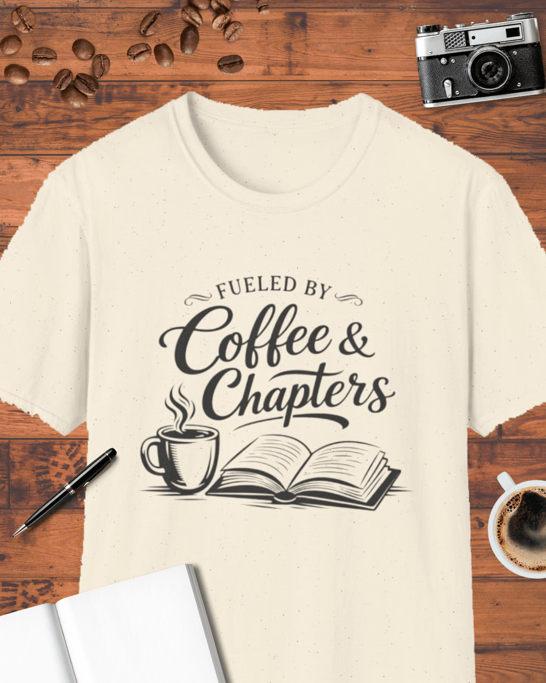 Fueled by Coffee and Chapters T-Shirt