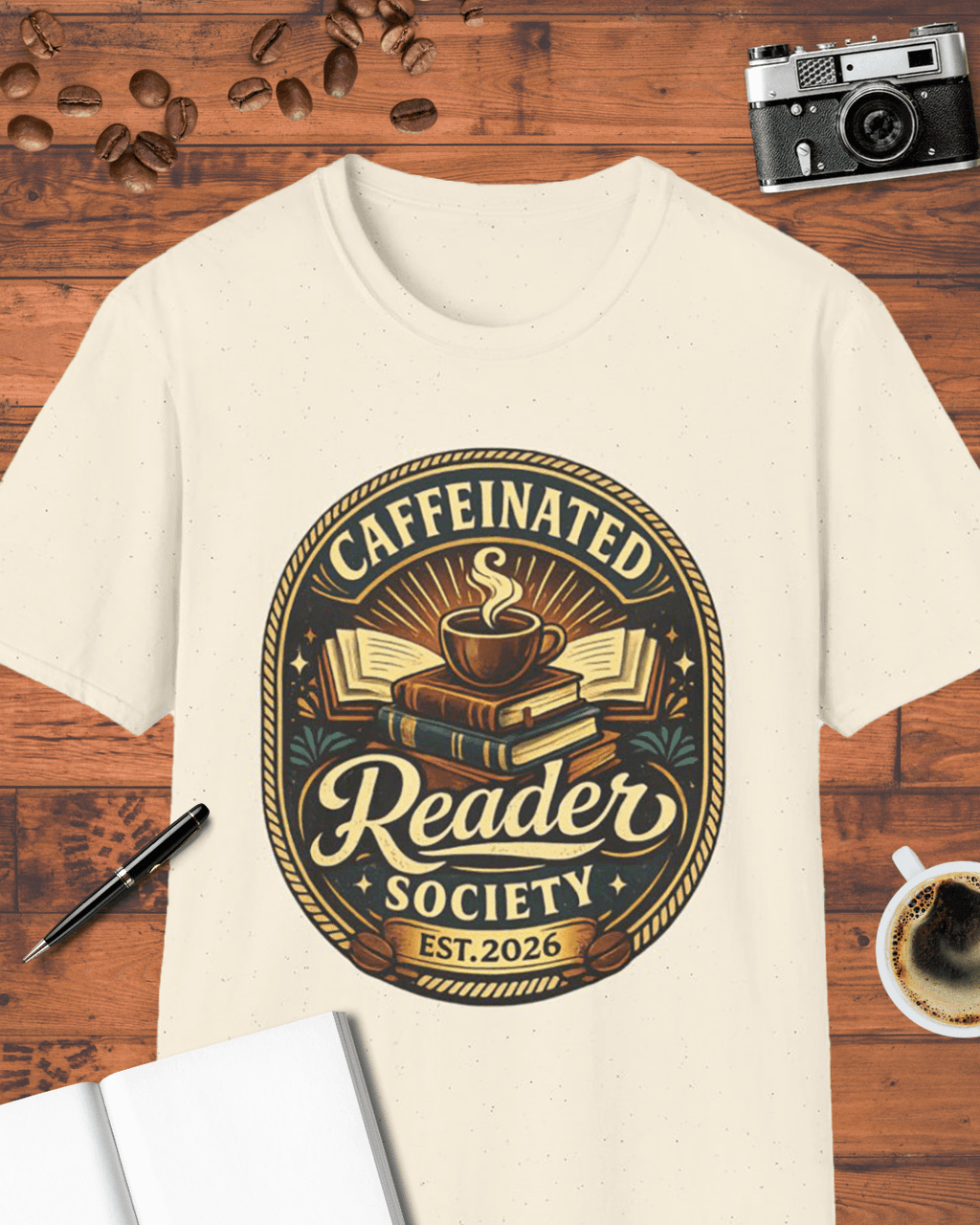 Caffeinated Reader Society T-Shirt
