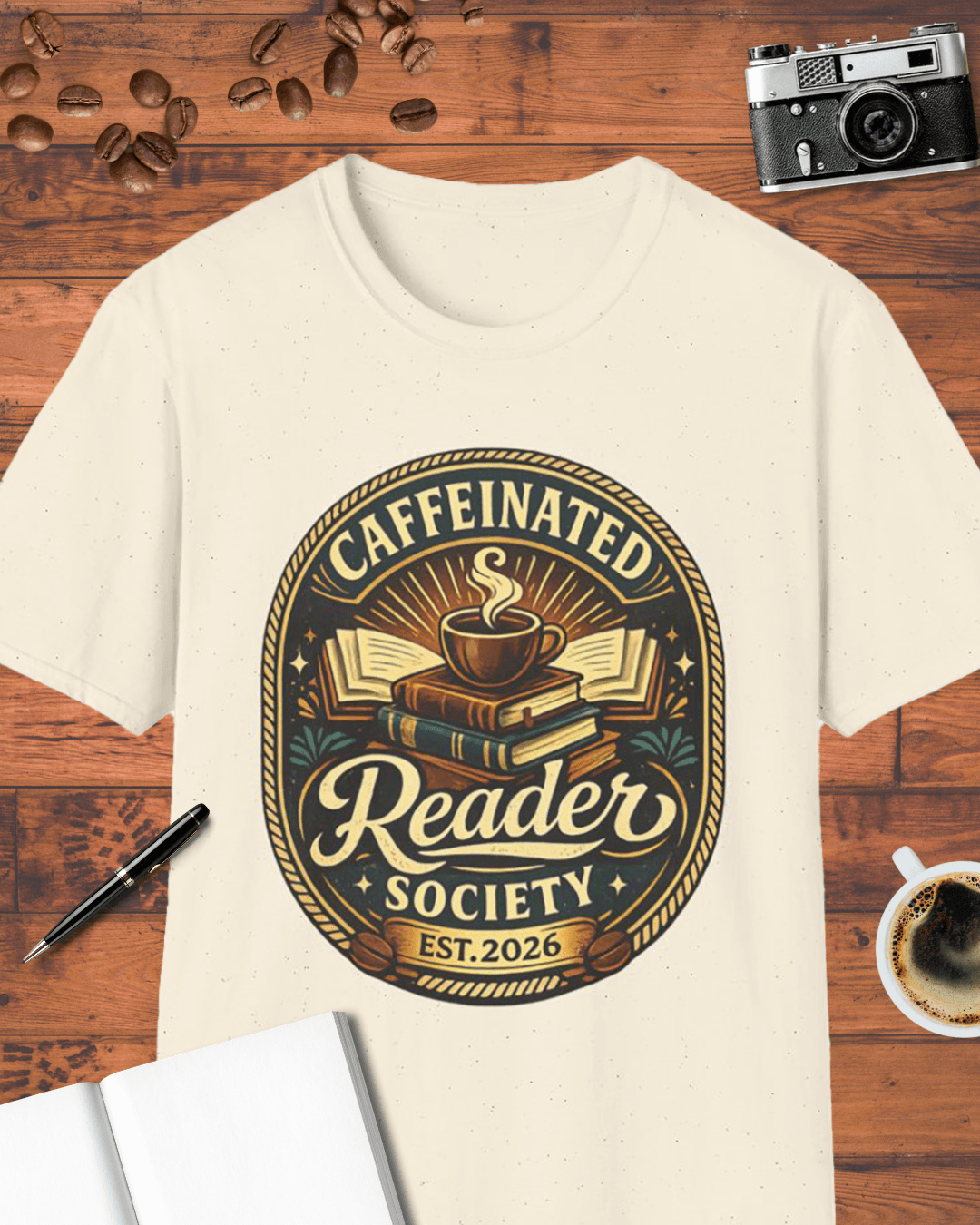Caffeinated Reader Society T-Shirt