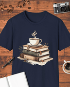 Coffee & Stacked Books T-Shirt