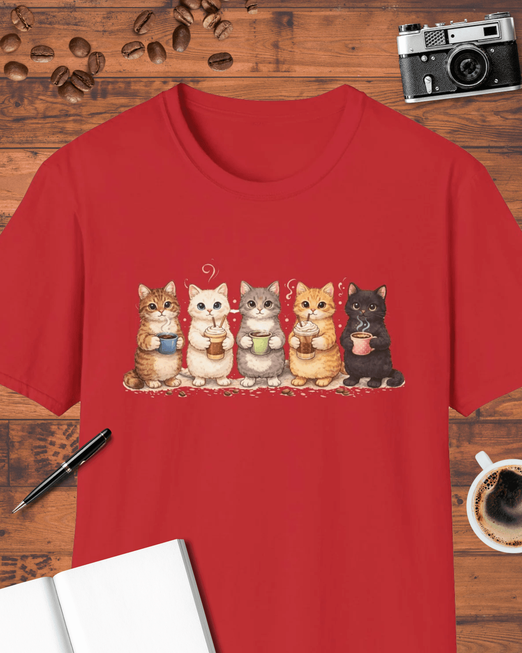 Coffee Cats Crew T-Shirt