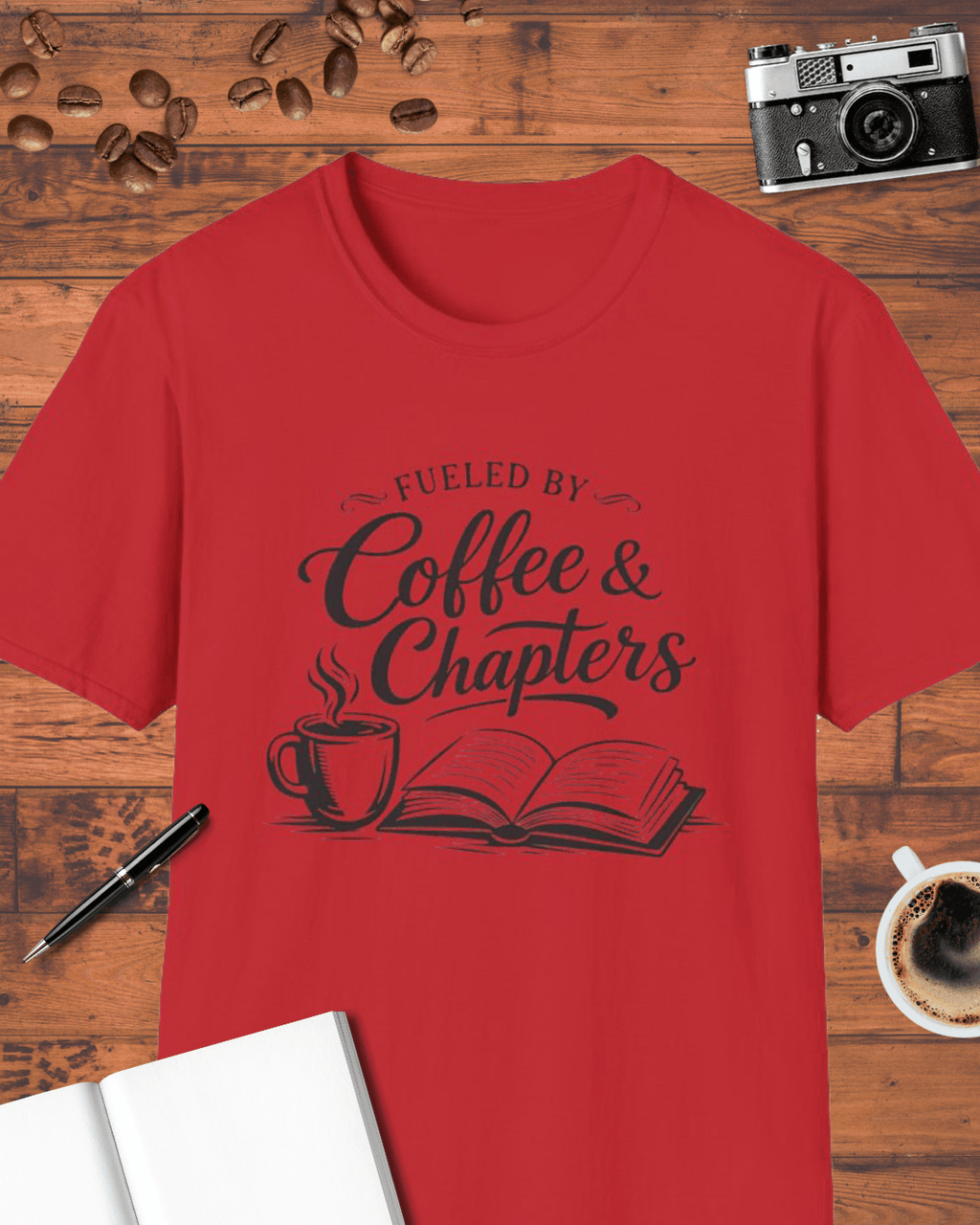 Fueled by Coffee and Chapters T-Shirt