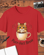 Purr-fect Brew Cat T-Shirt