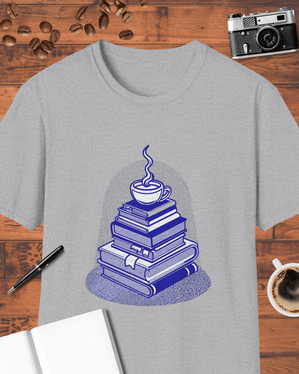 Coffee & Books Stack T-Shirt