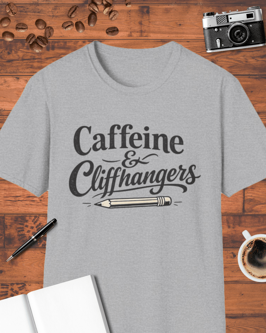 Caffeine and Cliffhangers T-Shirt