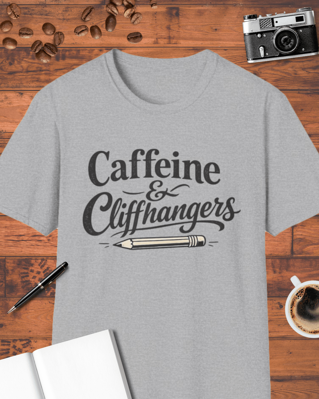 Caffeine and Cliffhangers T-Shirt