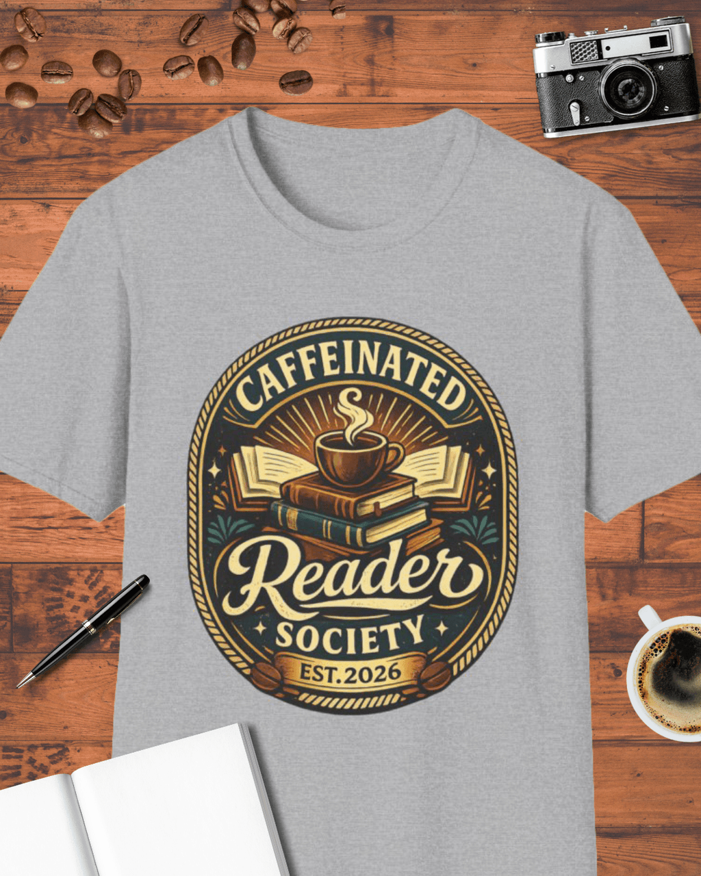 Caffeinated Reader Society T-Shirt