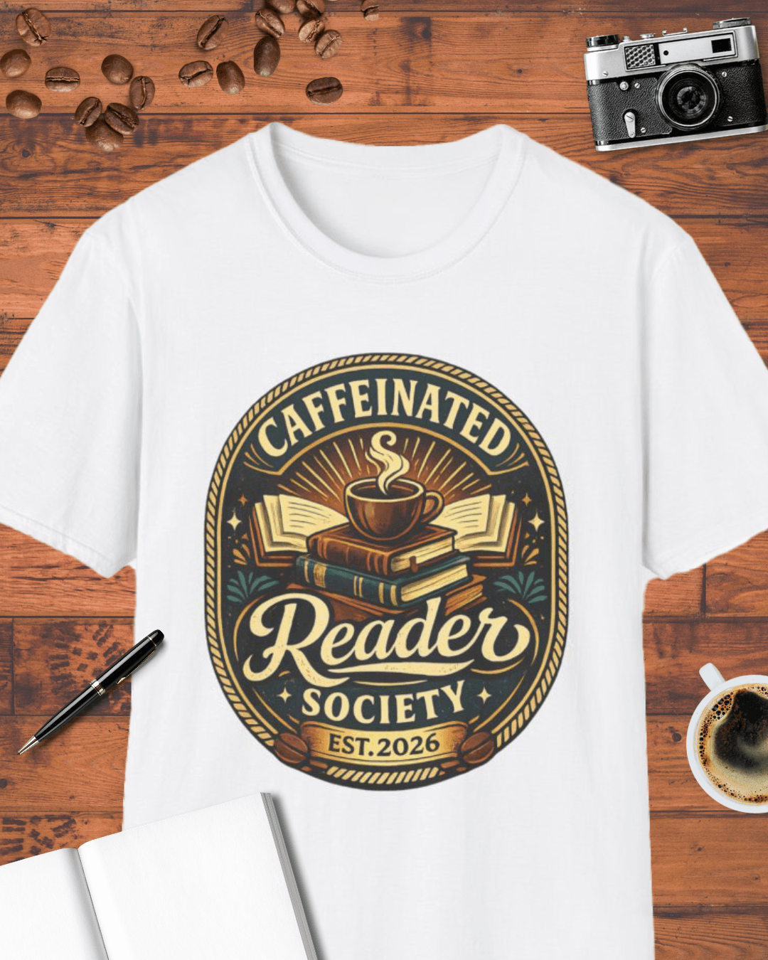 Caffeinated Reader Society T-Shirt