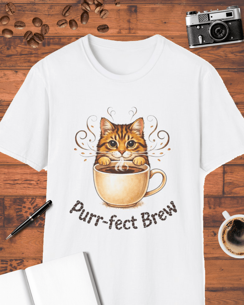 Purr-fect Brew Cat T-Shirt