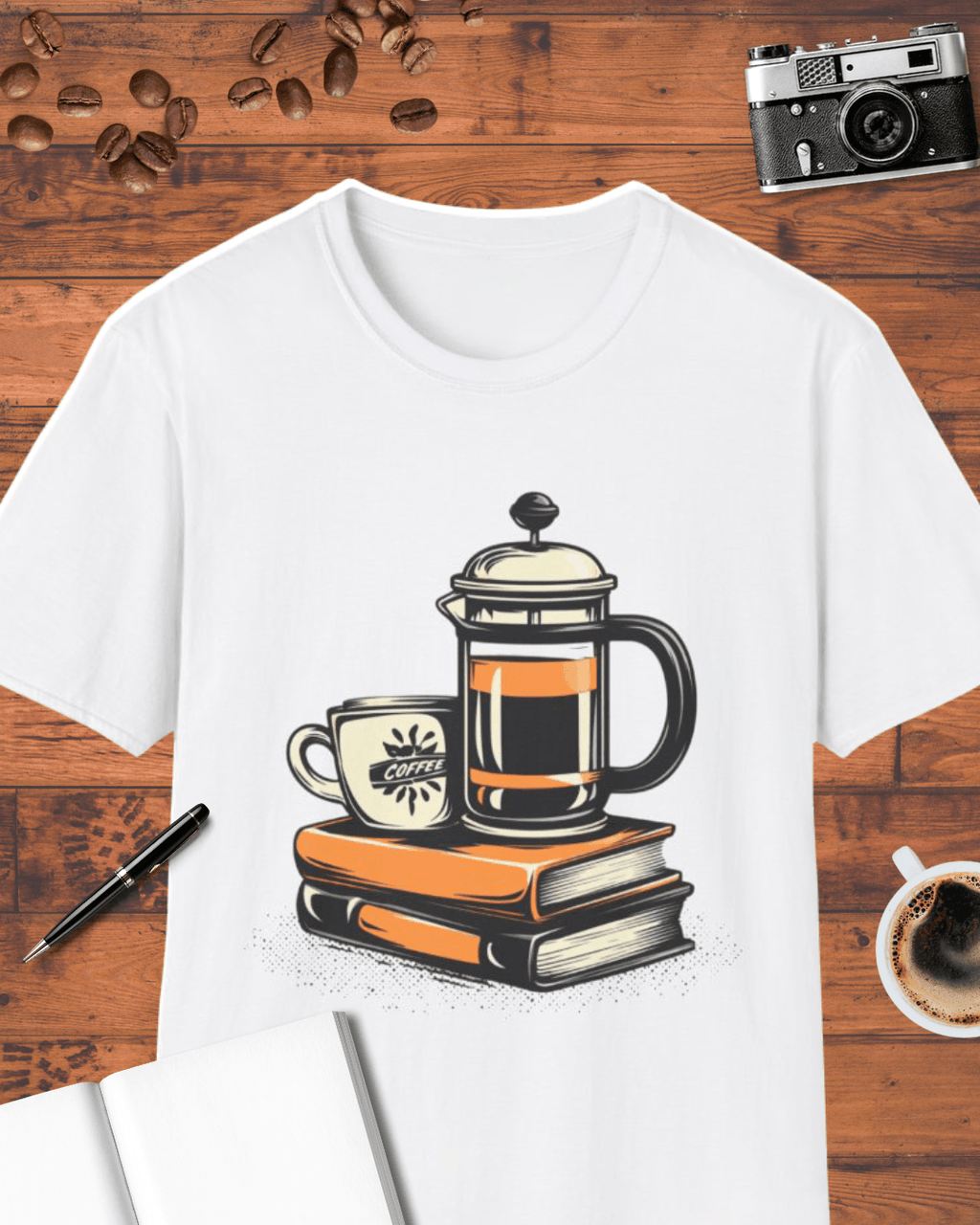 French Press & Books T-Shirt