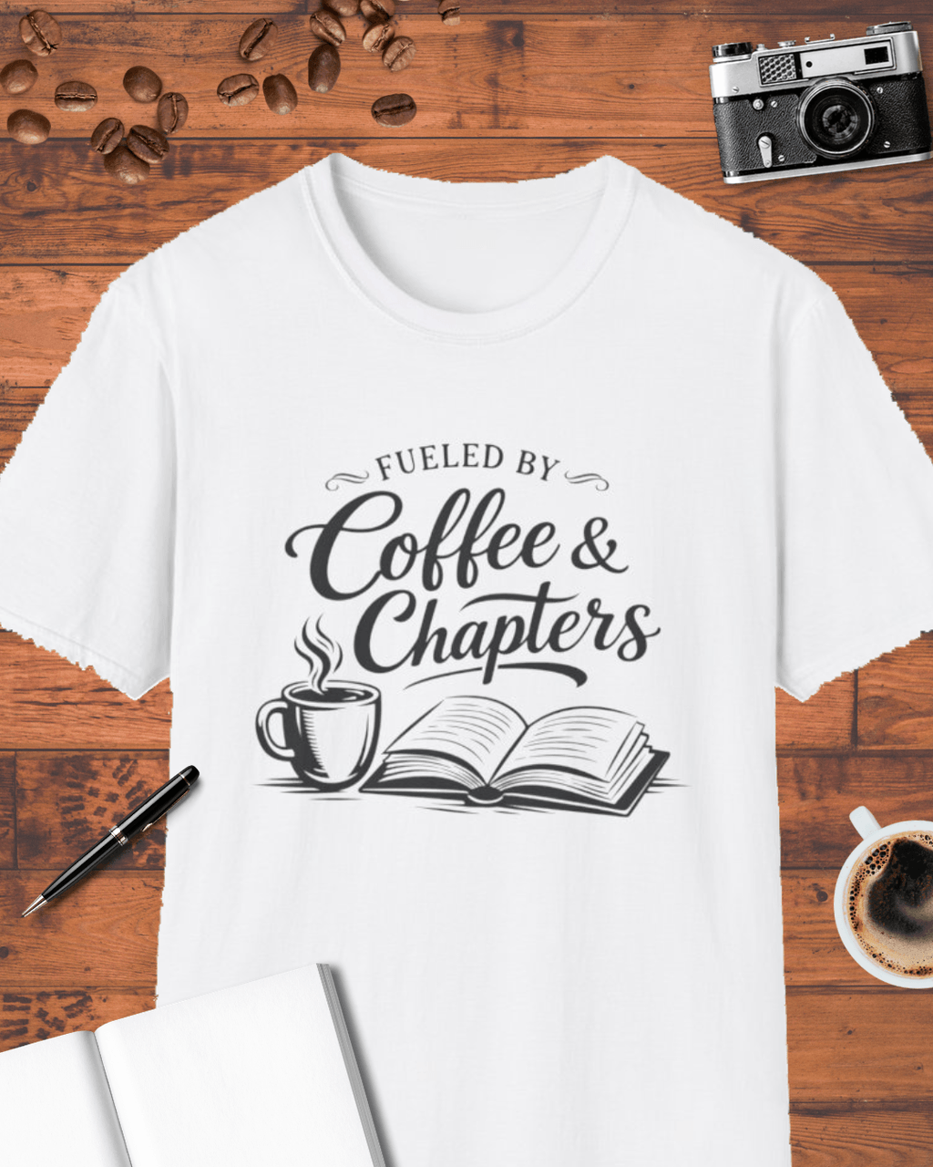 Fueled by Coffee and Chapters T-Shirt