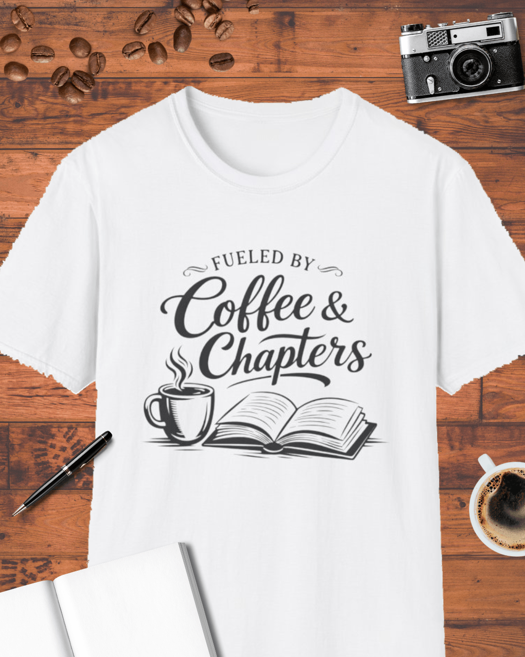 Fueled by Coffee and Chapters T-Shirt