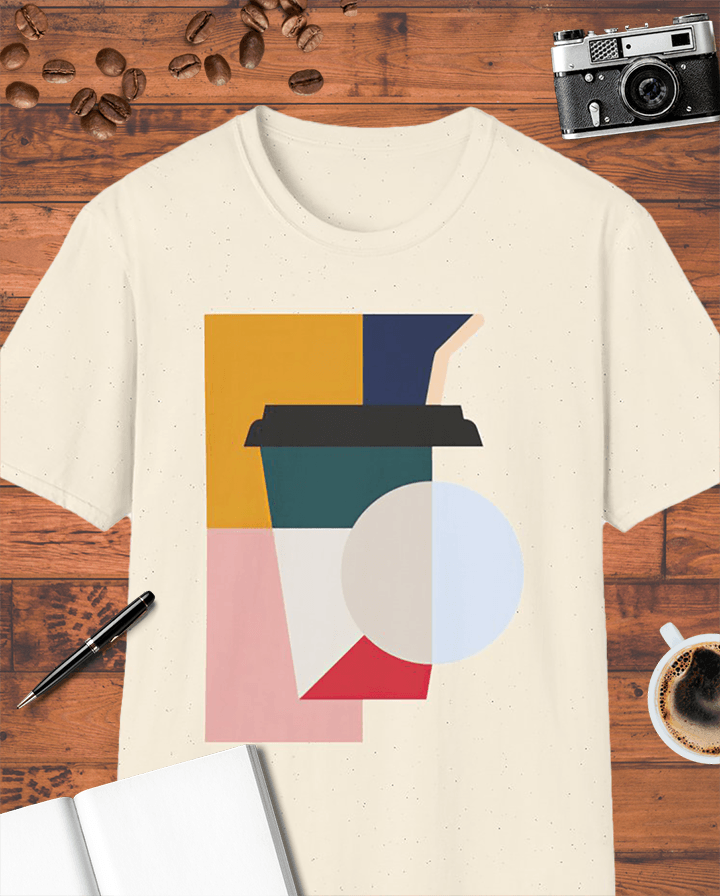 Abstract Coffee Cup Art T-Shirt