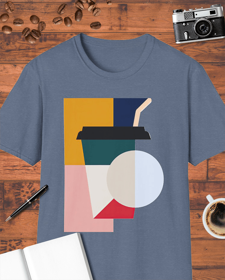 Abstract Coffee Cup Art T-Shirt