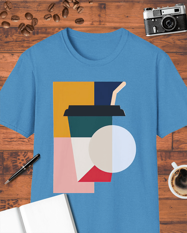 Abstract Coffee Cup Art T-Shirt