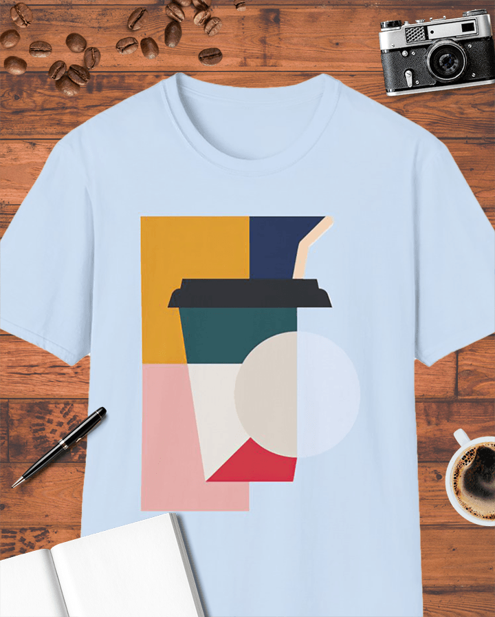 Abstract Coffee Cup Art T-Shirt