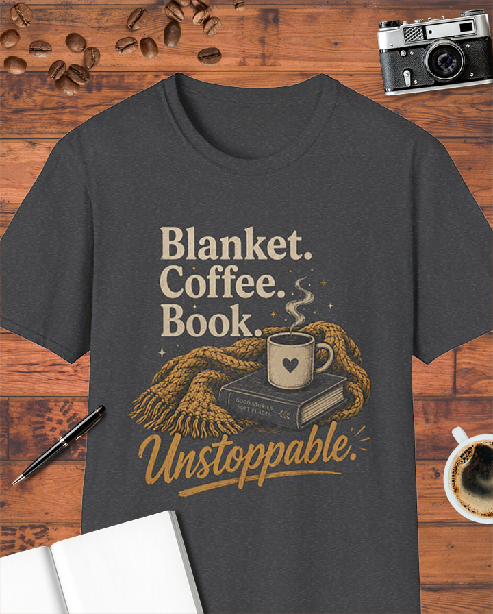 Blanket. Coffee. Book. Unstoppable. T-Shirt