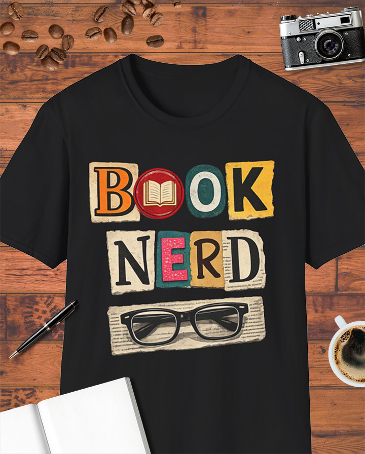 Book Nerd Glasses T-Shirt