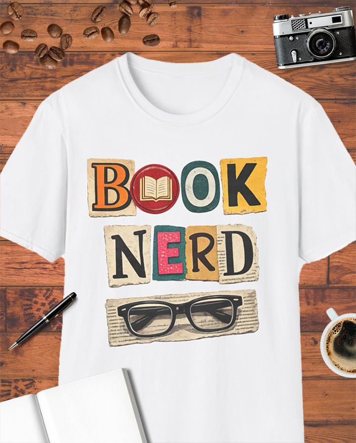 Book Nerd Glasses T-Shirt