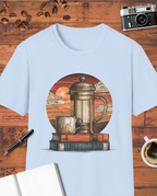 Books & French Press T-Shirt