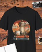 Books & French Press T-Shirt