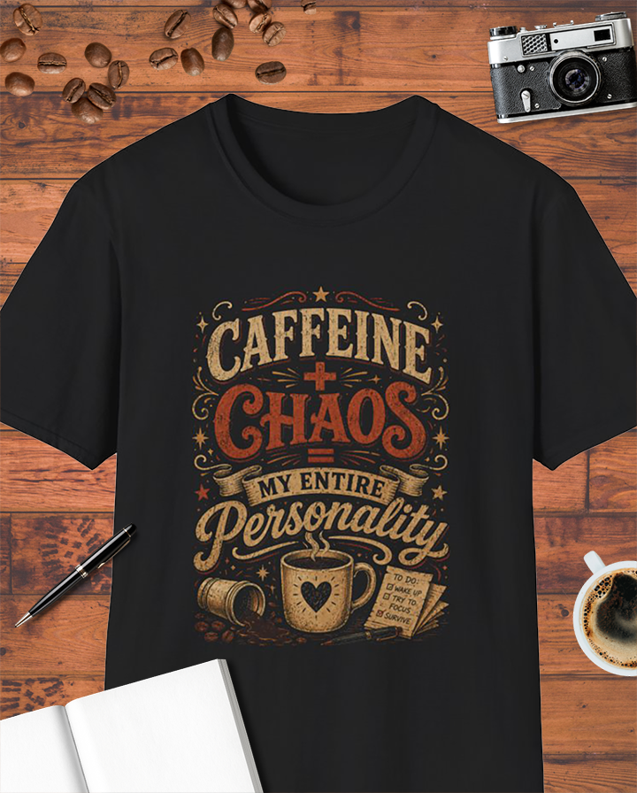 Caffeine + Chaos My Entire Personality T-Shirt