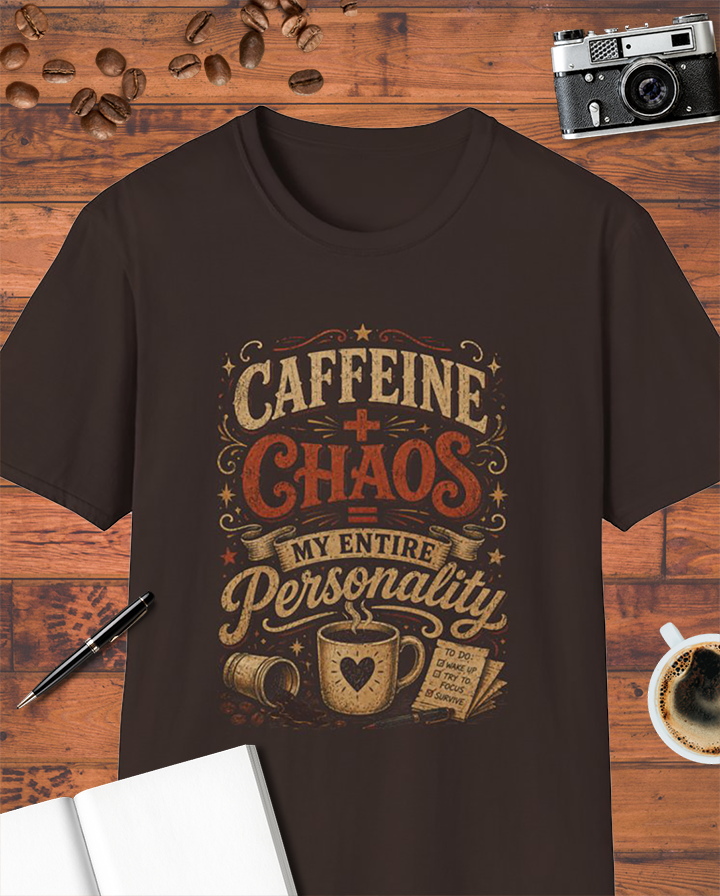 Caffeine + Chaos My Entire Personality T-Shirt