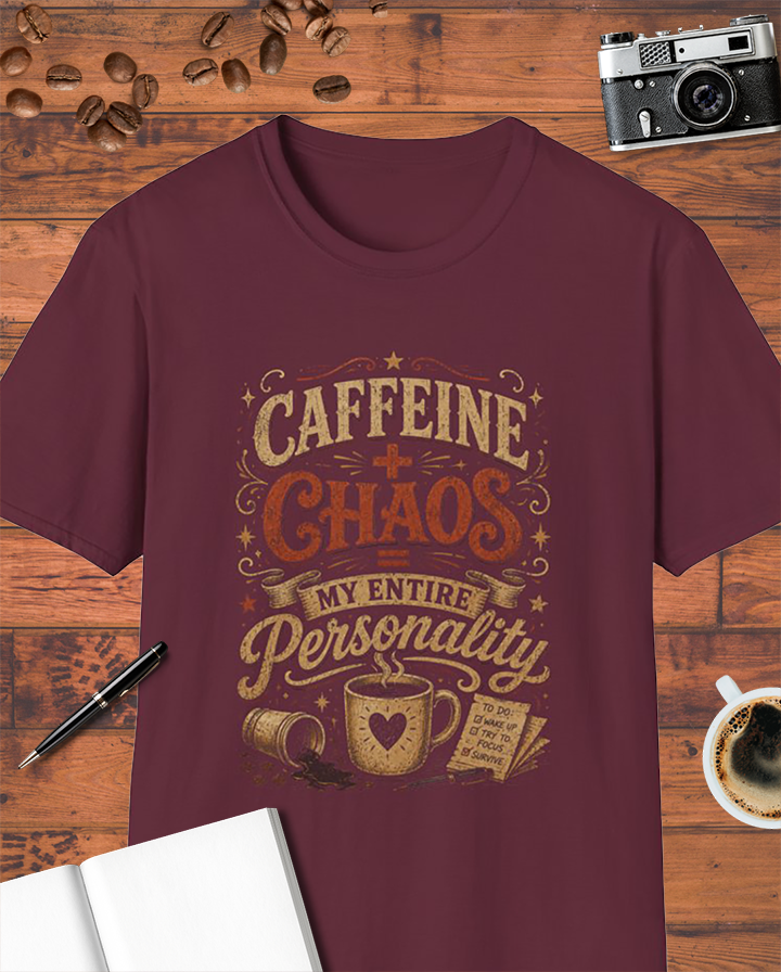 Caffeine + Chaos My Entire Personality T-Shirt