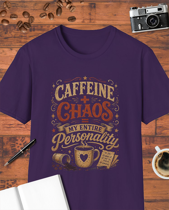 Caffeine + Chaos My Entire Personality T-Shirt