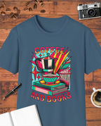 Coffee and Books Moka Pot T-Shirt