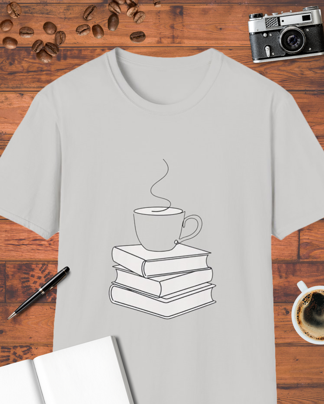 Coffee and Books Simple T-Shirt