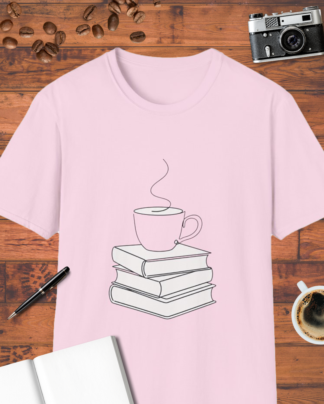 Coffee and Books Simple T-Shirt
